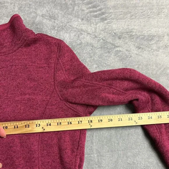 SwissTech Womens Shirt Top Full Zip Fleece Lined Sz. S 4-6 Dark Pink - Picture 6 of 14